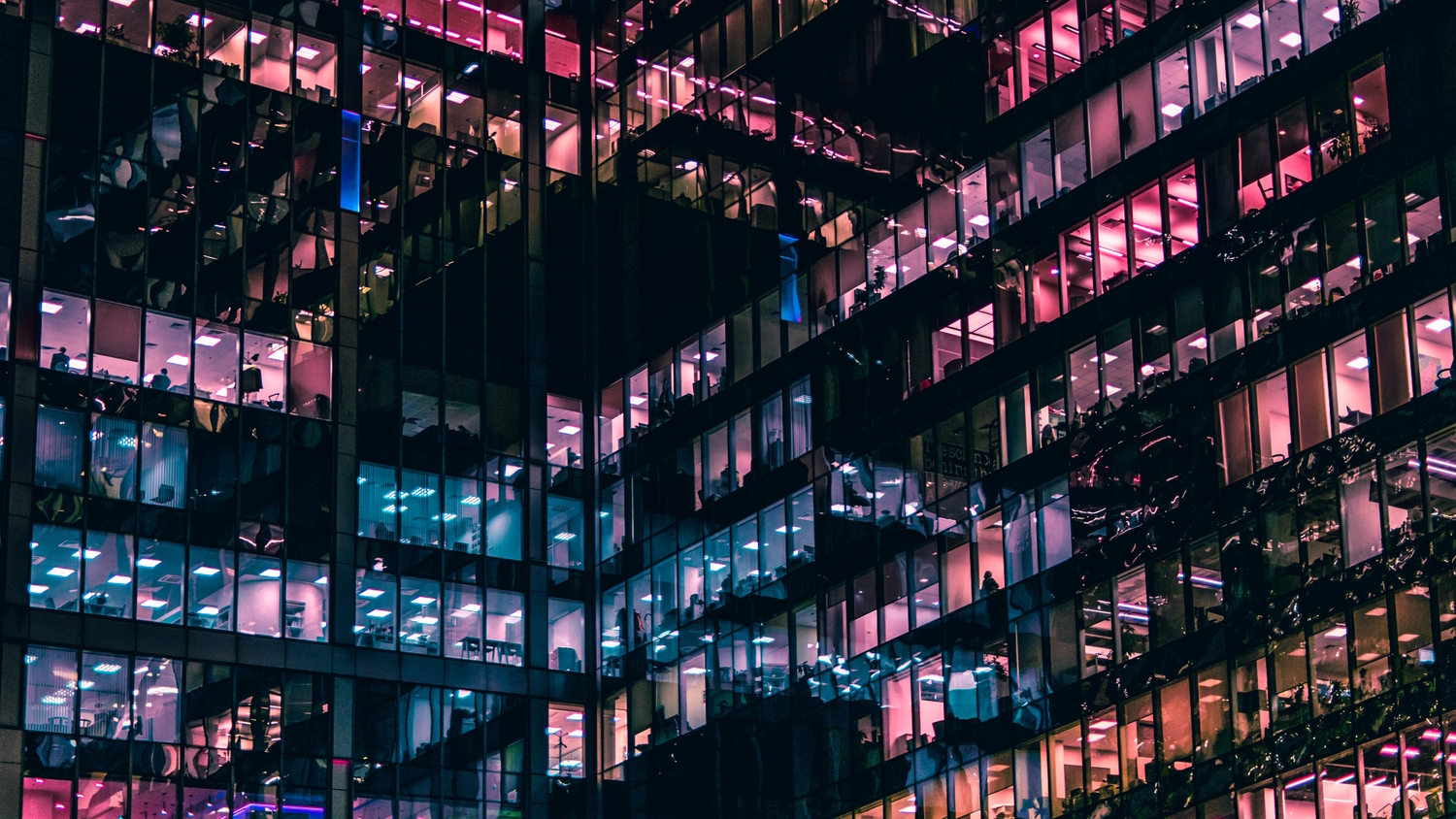 building with coloured windows